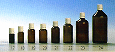Amber Glass Bottles with 18mm Fast Dripulator, White cap